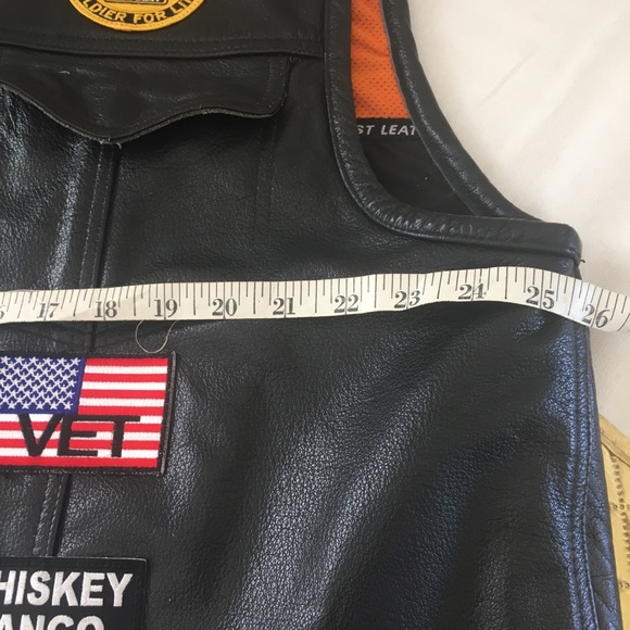 Leather Biker Vest - Picture 9 of 15